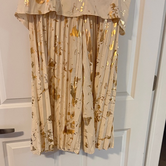 SHEIN Cream and Gold High Low Dress - Picture 2 of 5